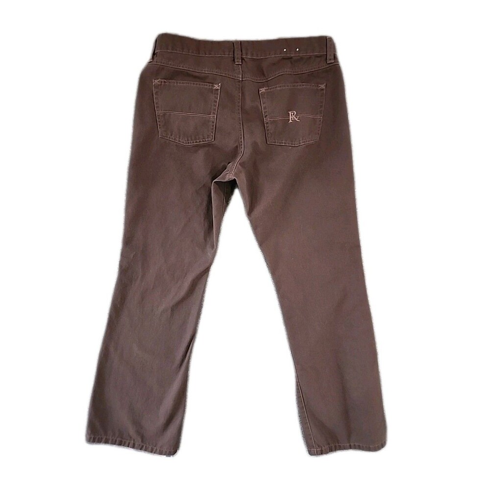 Vintage Ralph Lauren Polo Jeans Co Pants Woman's Size 10 Brown Twill Boot Cut - Picture 3 of 7